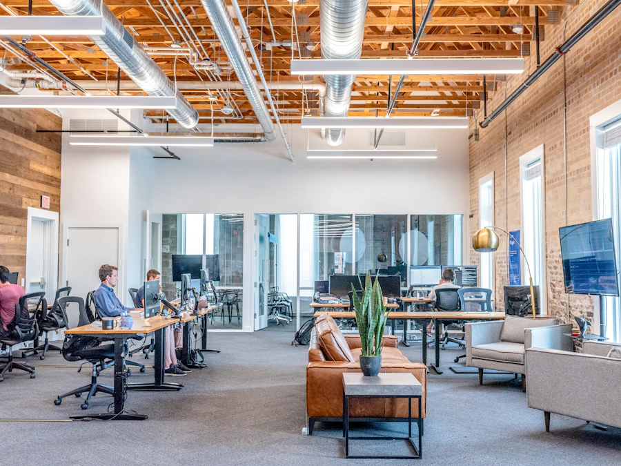 A diverse professional team collaborating in a bright modern office